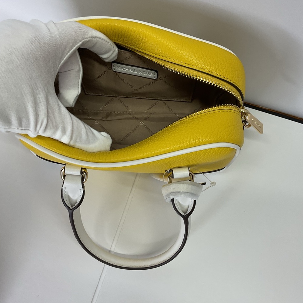 Michael Kors Yellow and White Handbag NWT (Retails $398) 💛💛💛 - Picture 7 of 9